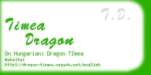 timea dragon business card
